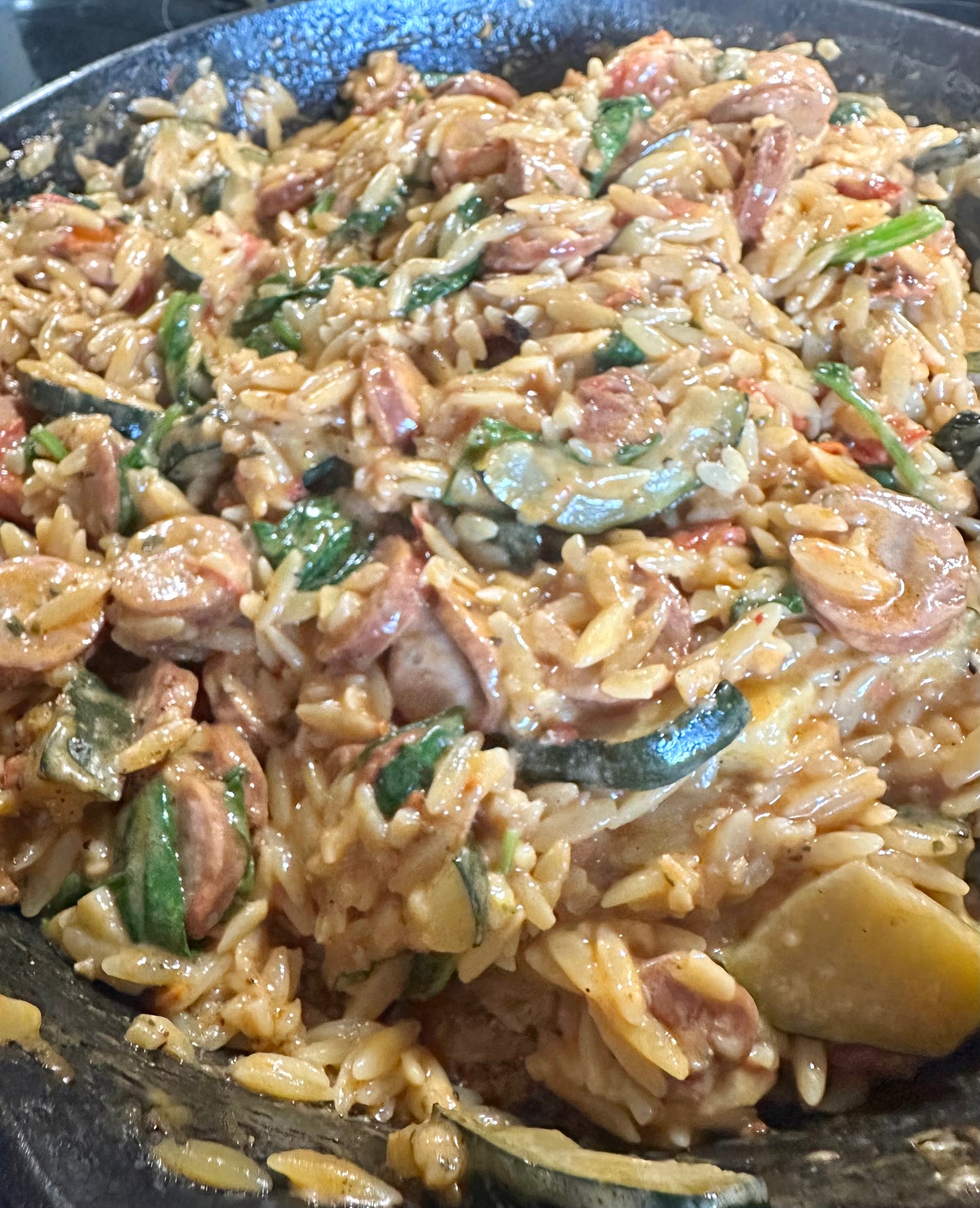 Chicken Sausage + Orzo